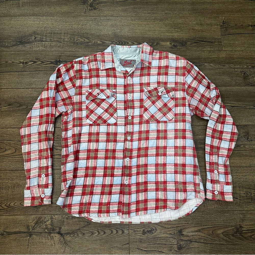 Lost Men’s Plaid Flannel Longsleeve Buttondown Shirt